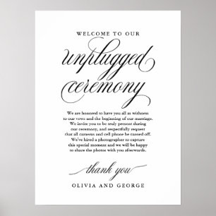 Välkomna till vår opluggade ceremonin poster