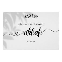 Välkomna till vårt Nikkah - Islamiska Bröllop-teck Perfect Poster