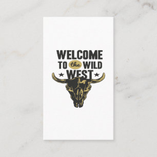 välkomna till vilda western visitkort