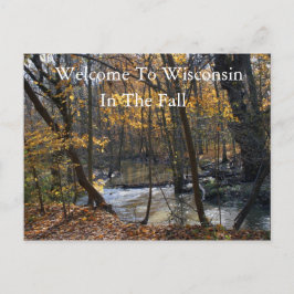Välkomna till Wisconsin i fall Vykort