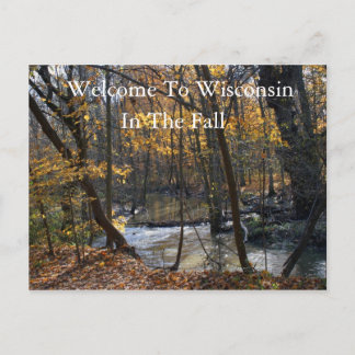 Välkomna till Wisconsin i fall Vykort