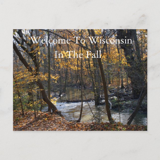 Välkomna till Wisconsin i fall Vykort (Framsida)