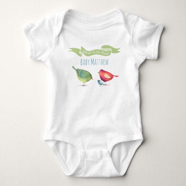 Välkomna till World Little Birdies egna namn T Shirt (Framsida)
