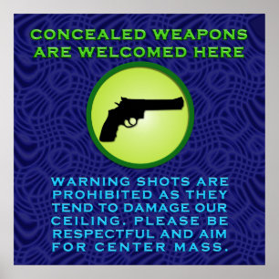 Välkomna vapen välkomnas poster