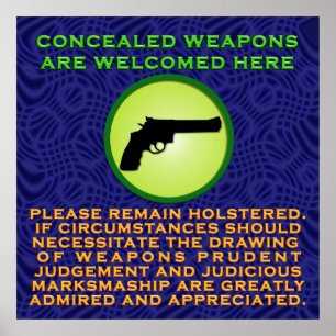 Välkomna vapen välkomnas poster