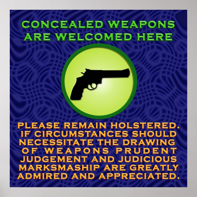 Välkomna vapen välkomnas poster (Framsidan)