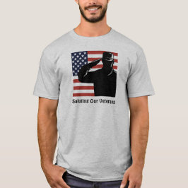 Välkomna vår veteransoldat och amerikanska Flagga T Shirt