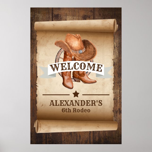 Välkomna Westerna Land Boots Poster (Framsidan)