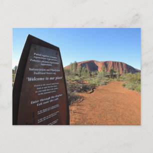 välkomnande av uluru vykort