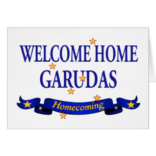 Välkomnande hem- Garudas Hälsningskort