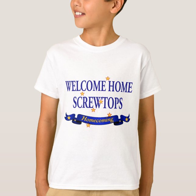 Välkomnande hem- Screwtops T Shirt (Framsida)