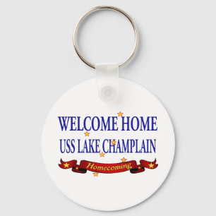 Välkomnande hem- sjö Champlain Nyckelring