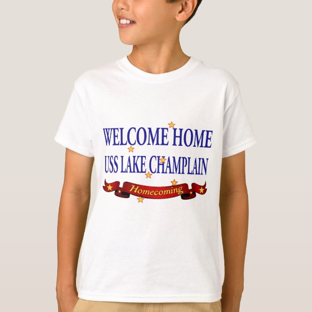 Välkomnande hem- sjö Champlain Tee Shirt (Framsida)