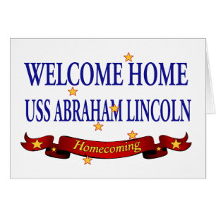 Välkomnande hem- USS Abraham Lincoln Hälsningskort