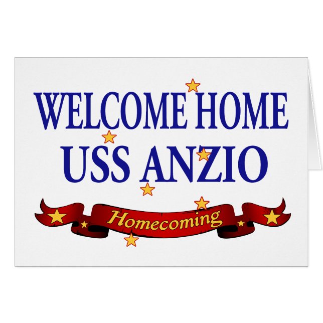 Välkomnande hem- USS Anzio Hälsningskort (Framsidan Horizontal)