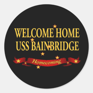 Välkomnande hem- USS Bainbridge Runt Klistermärke