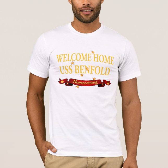 Välkomnande hem- USS Benfold Tee Shirt (Framsida)