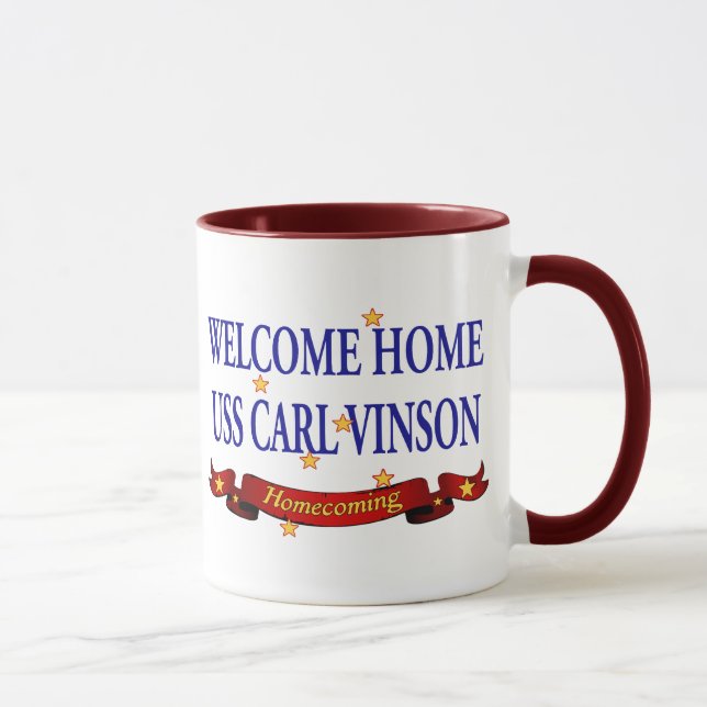 Välkomnande hem- USS Carl Vinson Mugg (Höger)