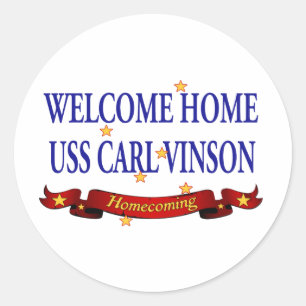 Välkomnande hem- USS Carl Vinson Runt Klistermärke