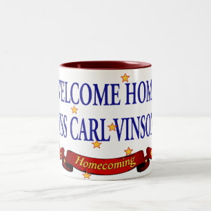 Välkomnande hem- USS Carl Vinson Två-Tonad Mugg