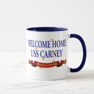 Välkomnande hem- USS Carney Mugg
