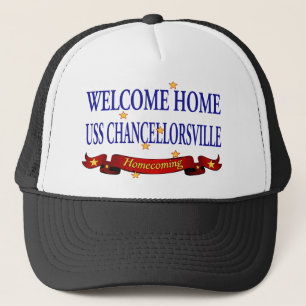 Välkomnande hem- USS Chancellorsville Truckerkeps