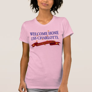 Välkomnande hem- USS Charlotte T-shirt