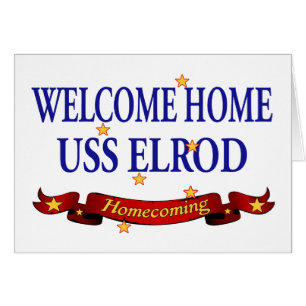 Välkomnande hem- USS Elrod Hälsningskort