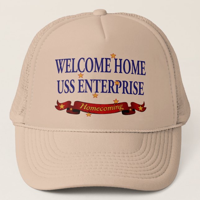 Välkomnande hem- USS Enterprise Truckerkeps (Framsida)