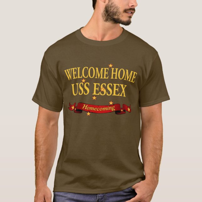 Välkomnande hem- USS Essex Tee (Framsida)