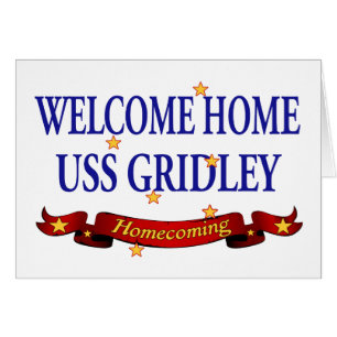 Välkomnande hem- USS Gridely Hälsningskort