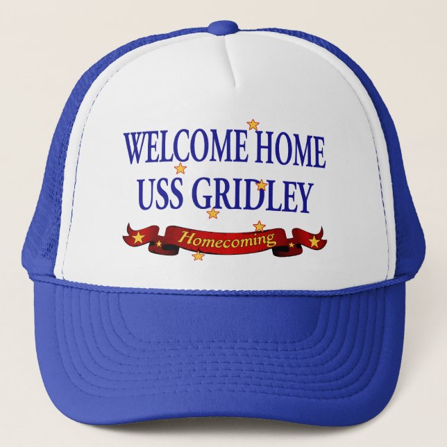 Välkomnande hem- USS Gridely Keps (Framsida)