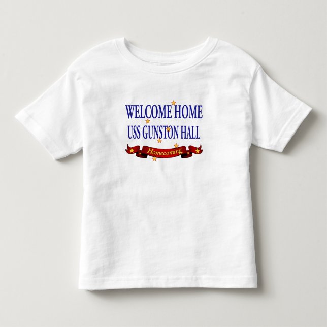 Välkomnande hem- USS Gunston Hall Tee Shirt (Framsida)