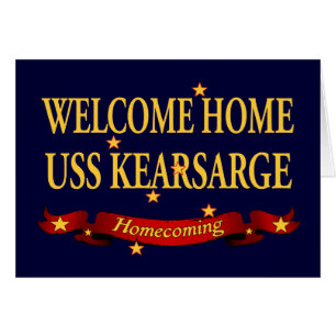 Välkomnande hem- USS Kearsarge Hälsningskort