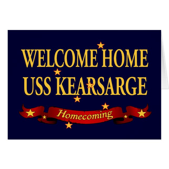 Välkomnande hem- USS Kearsarge Hälsningskort (Framsidan Horizontal)