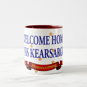 Välkomnande hem- USS Kearsarge Två-Tonad Mugg