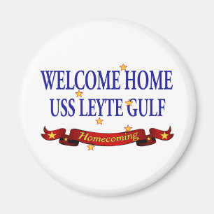 Välkomnande hem- USS Leyte Gulf Magnet
