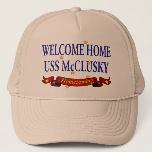 Välkomnande hem- USS McClusky Truckerkeps