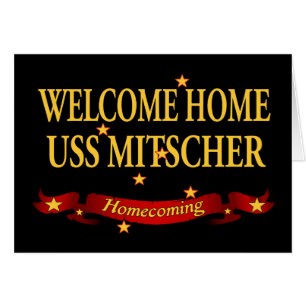 Välkomnande hem- USS Mitscher Hälsningskort
