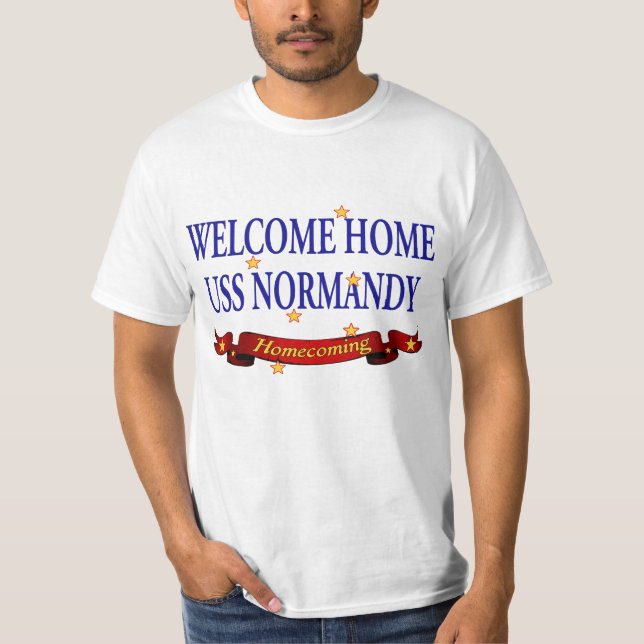 Välkomnande hem- USS Normandy T-shirt (Framsida)
