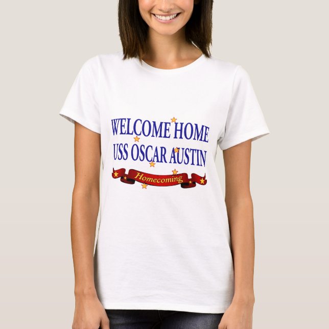 Välkomnande hem- USS Oscar Martin Tee (Framsida)