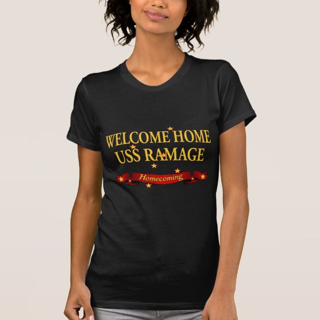 Välkomnande hem- USS Ramage T-shirt (Framsida)