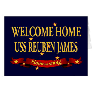 Välkomnande hem- USS Reuben James Hälsningskort