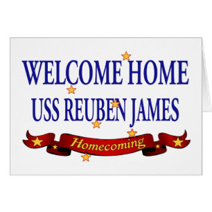 Välkomnande hem- USS Reuben James Hälsningskort