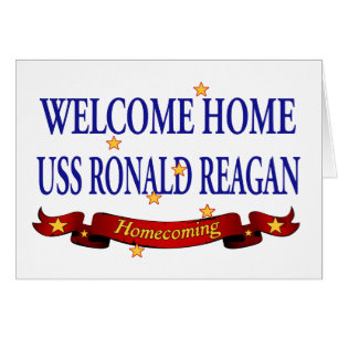 Välkomnande hem- USS Ronald Reagan Hälsningskort