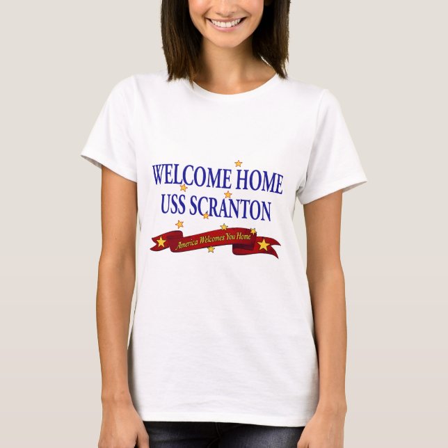Välkomnande hem- USS Scranton T-shirt (Framsida)