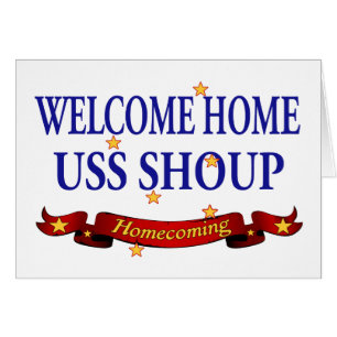 Välkomnande hem- USS Shoup Hälsningskort