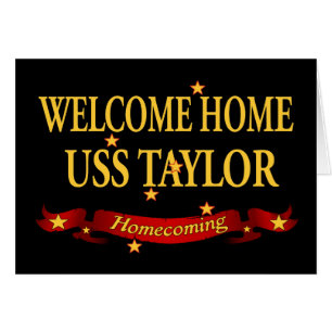 Välkomnande hem- USS Taylor Hälsningskort