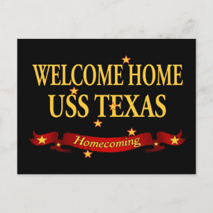 Välkomnande hem- USS Texas Vykort