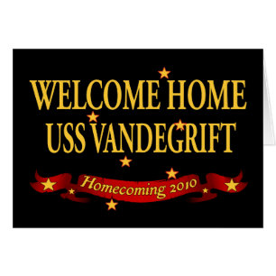 Välkomnande hem- USS Vandegrift Hälsningskort